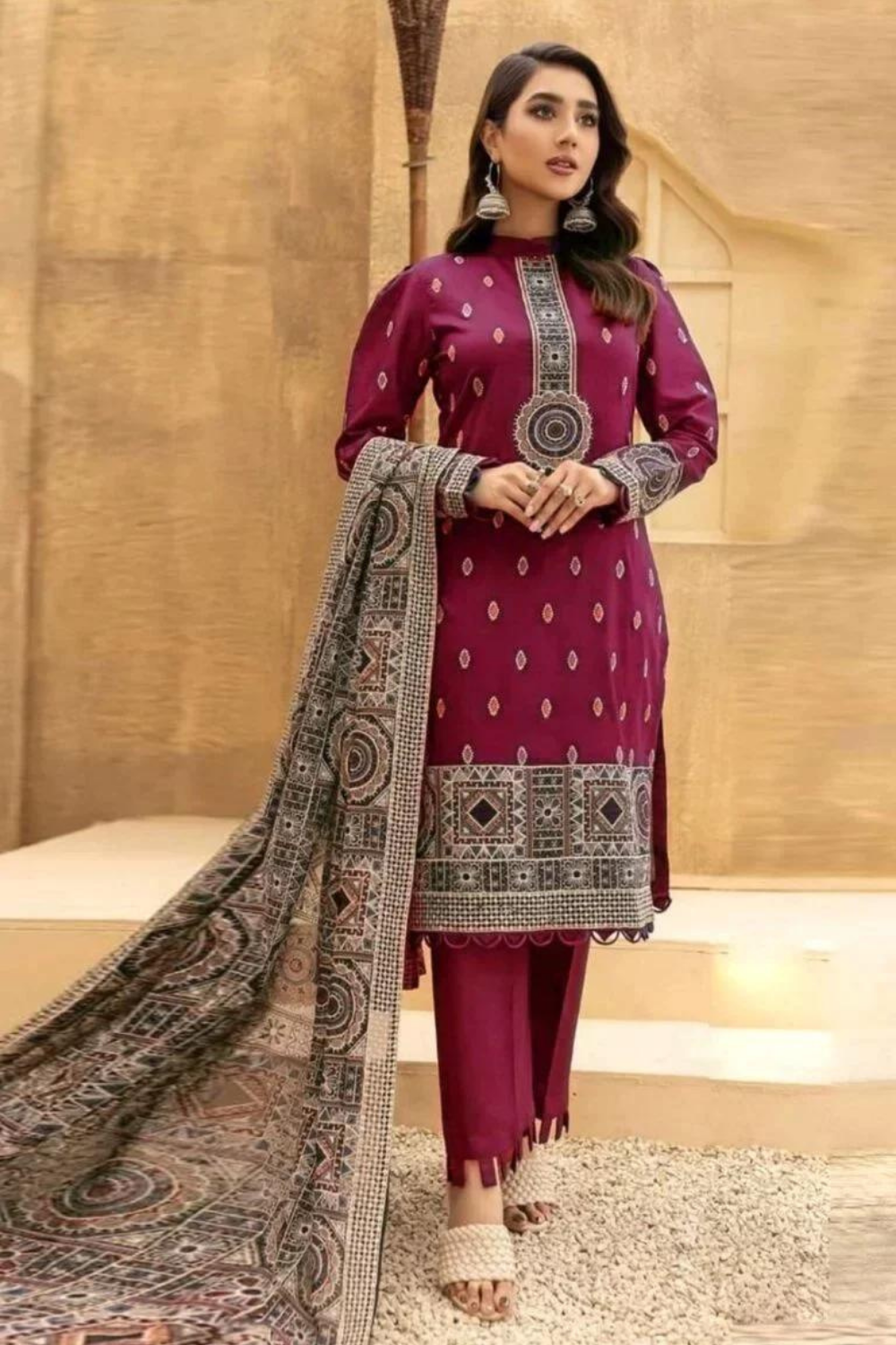 Bareeze Dhanak 3PC Embroidered AZ - 0128