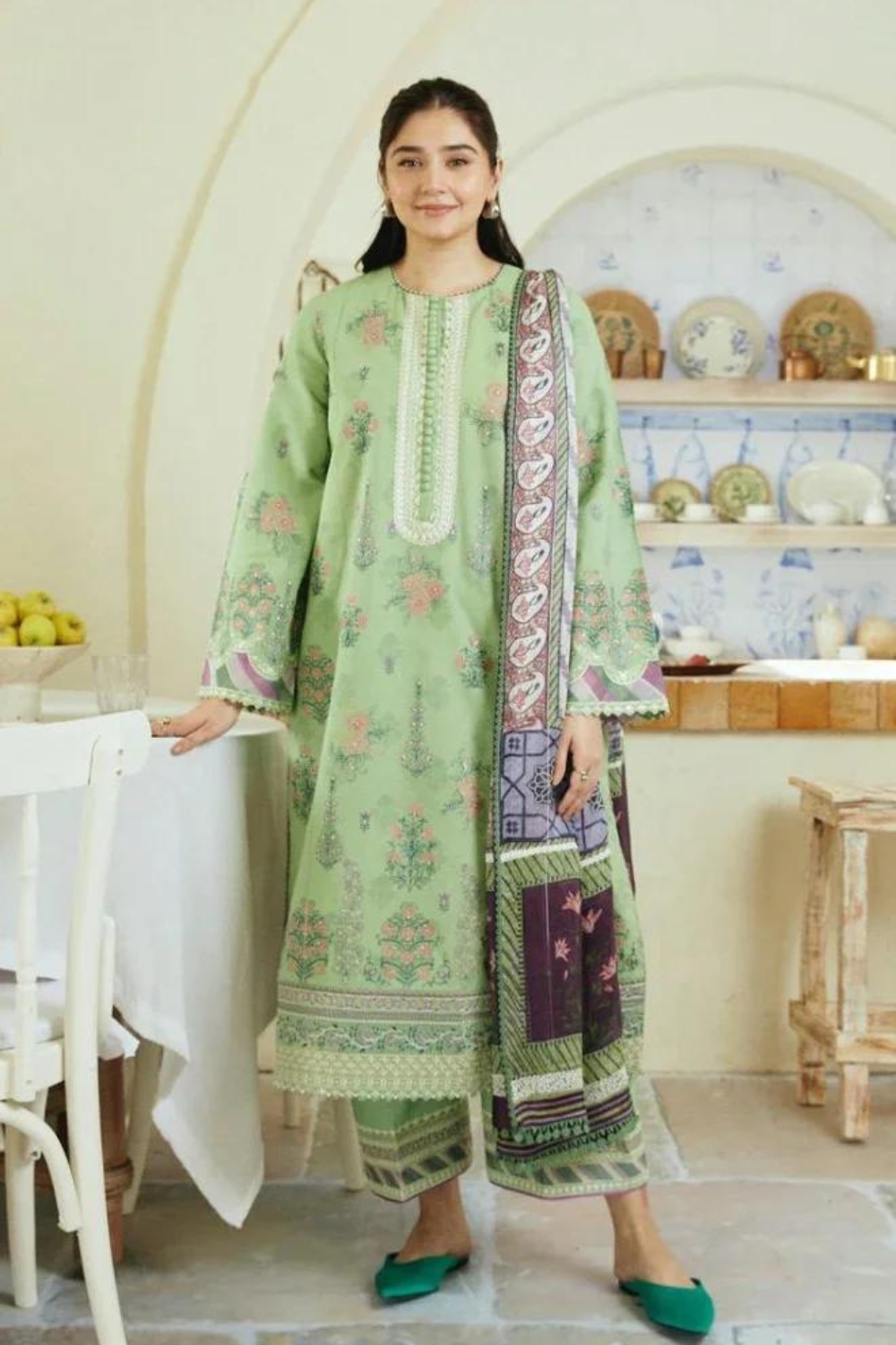 Zara ShahJahan Linen 3PC Embroidered AZ - 0103