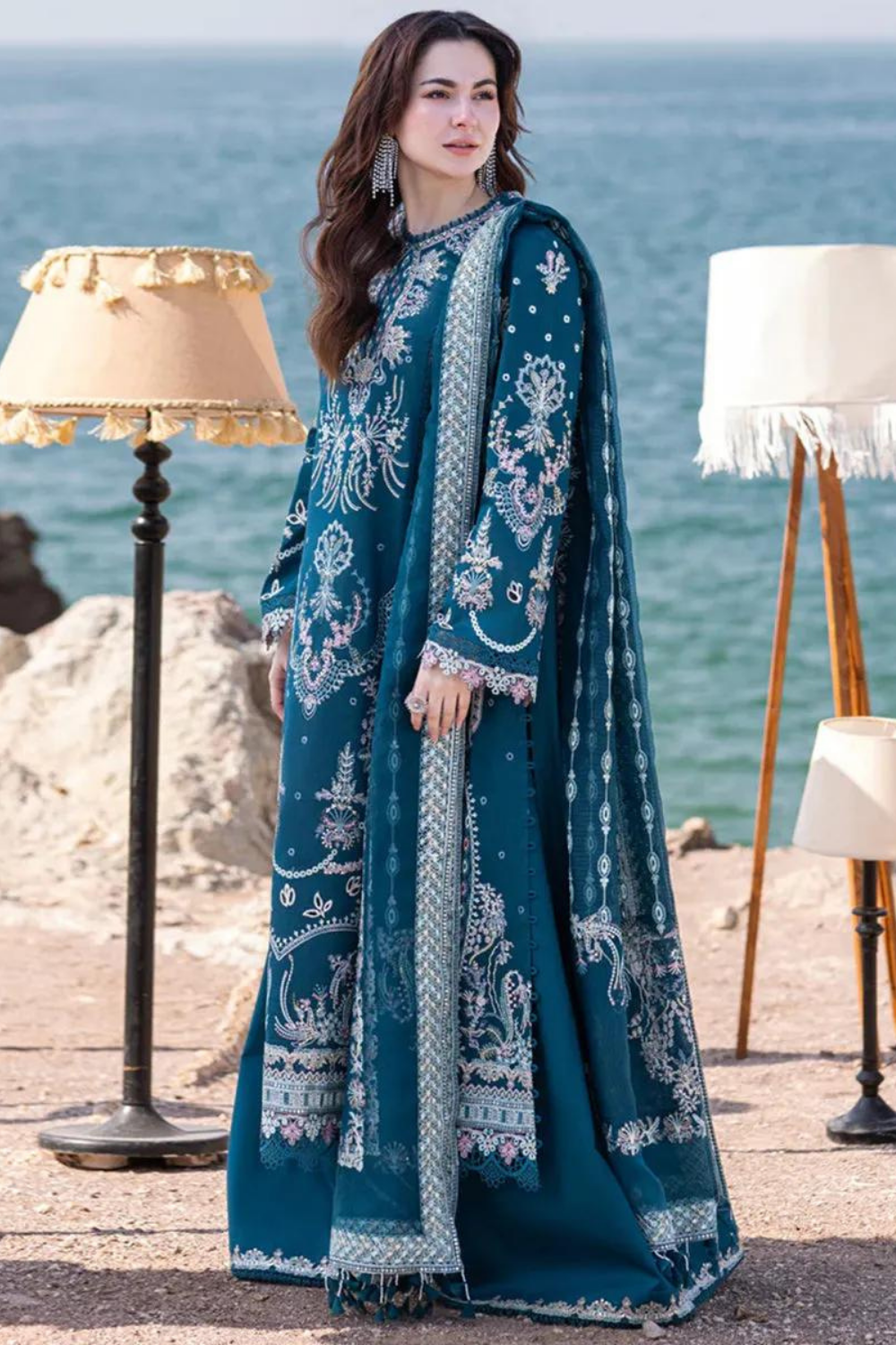 Qalamkar Dhanak 3PC Embroidered AZ - 0116