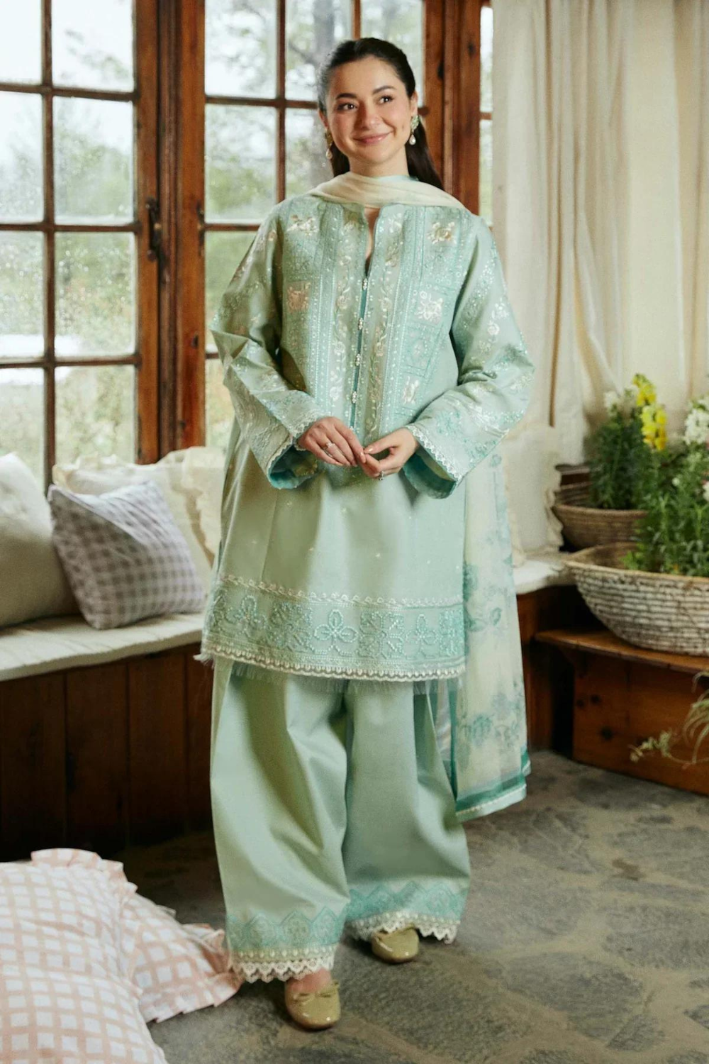 Zara ShahJahan Linen 3PC Embroidered AZ - 0106