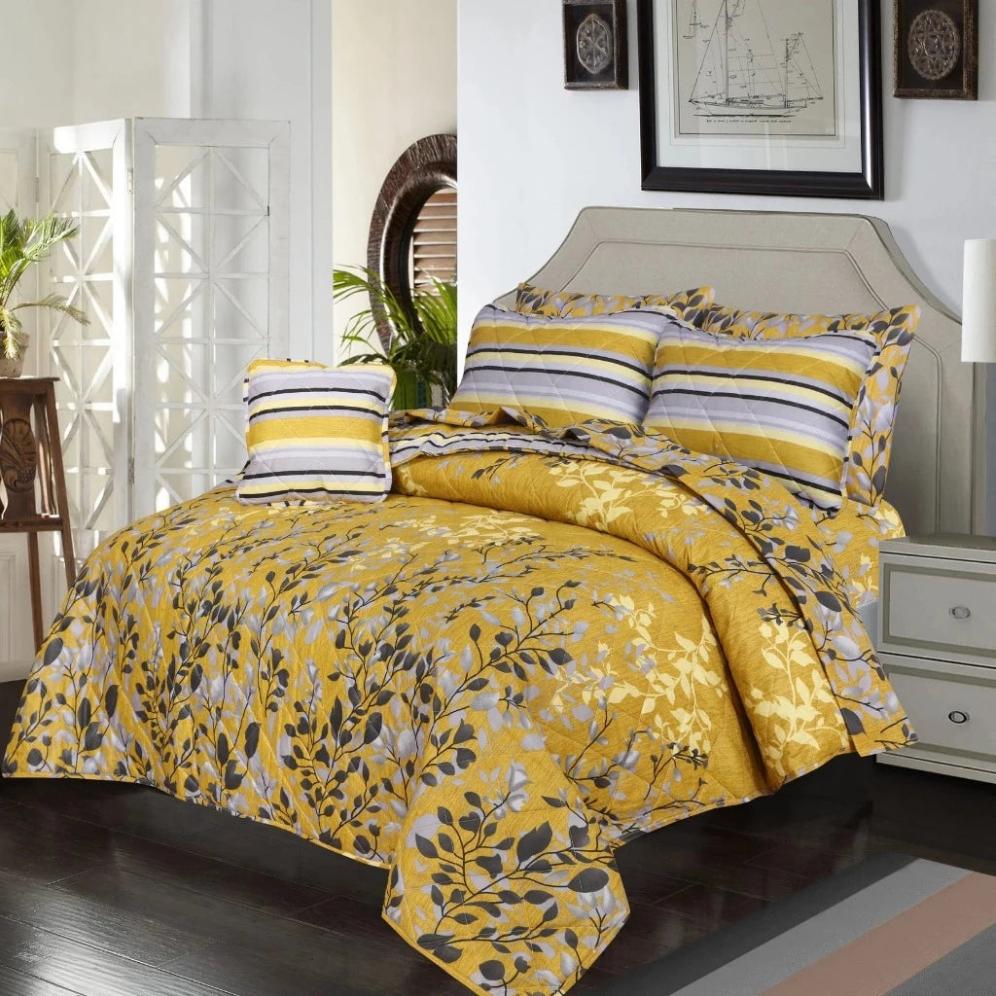 7 Pcs Quilted Comforter Set - Laburnum