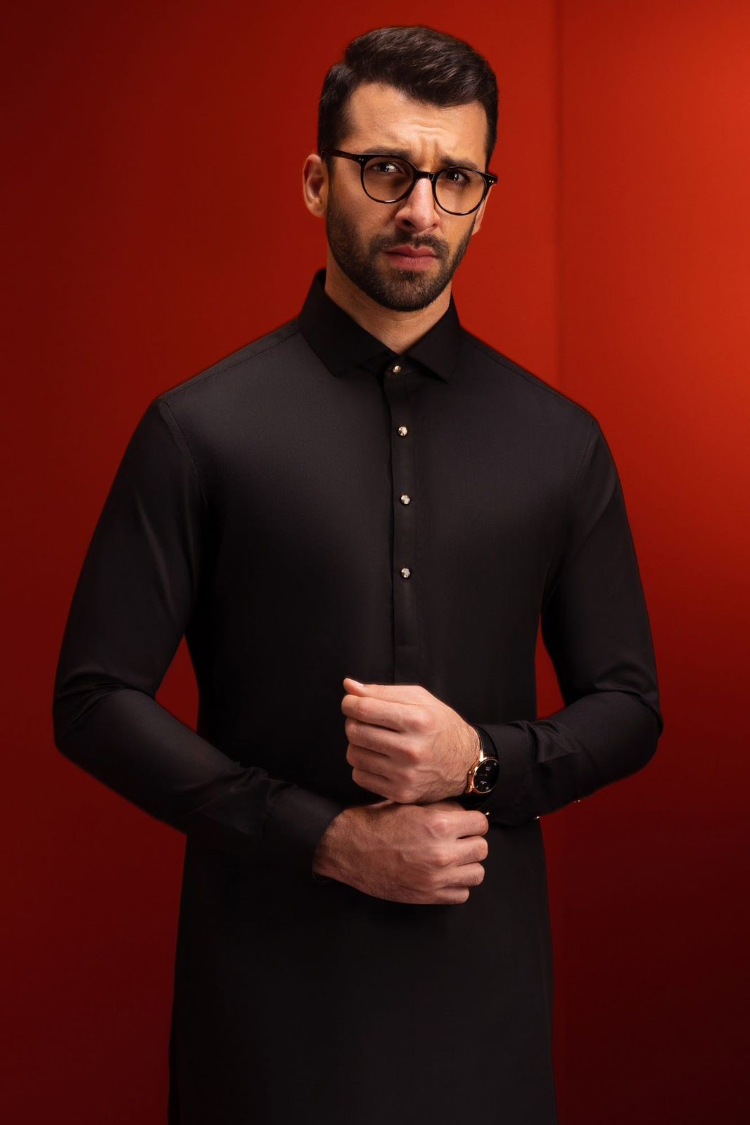 LIBAS-E-YOUSAF EXECUTIVE BLACK wash & wear