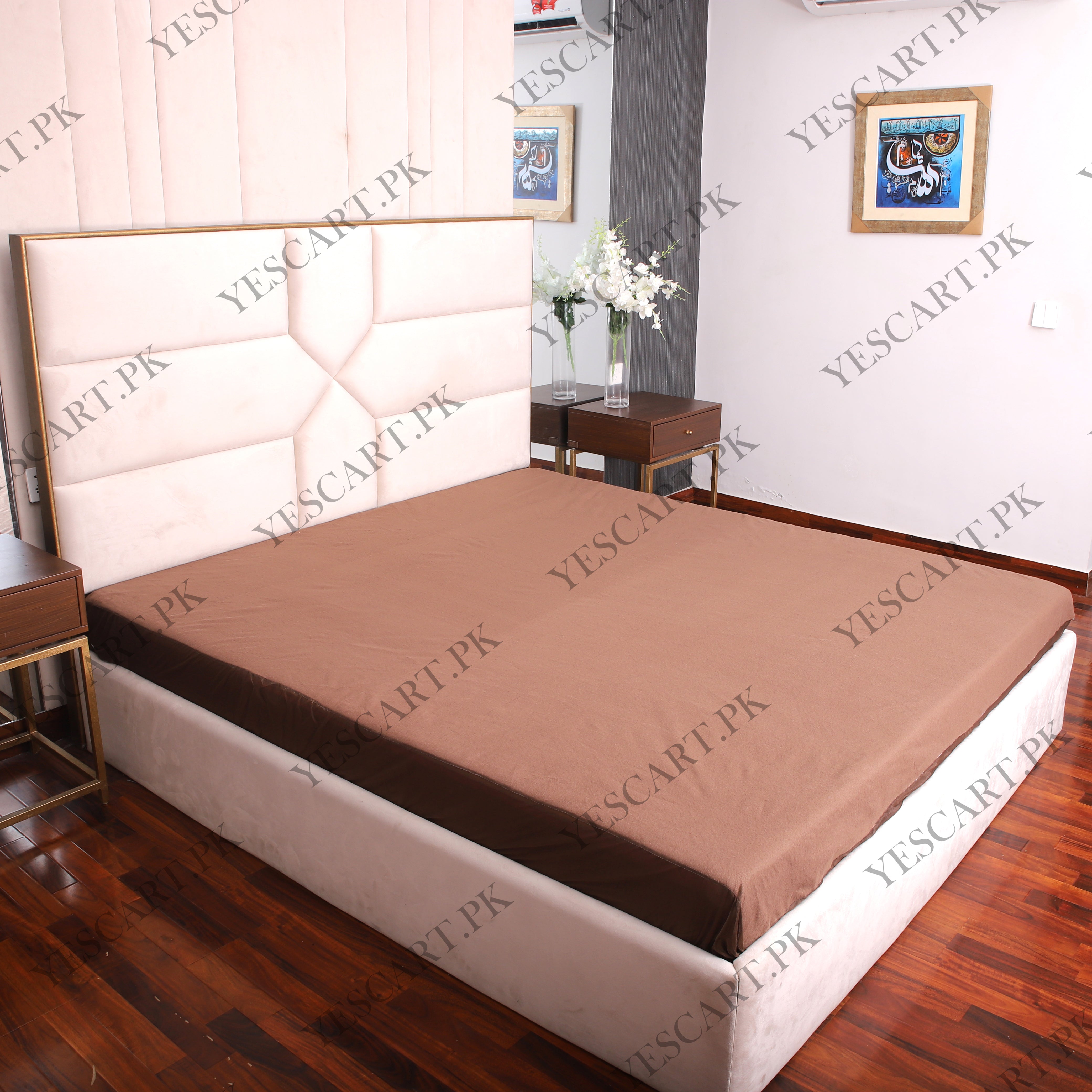 Terry Waterproof Mattress Cover - Brown