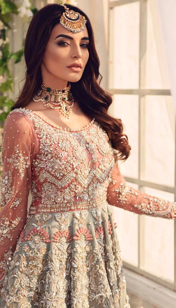 AISHA IMRAN FABRIC NET Full Embroidered With Handwork And Sequins Work