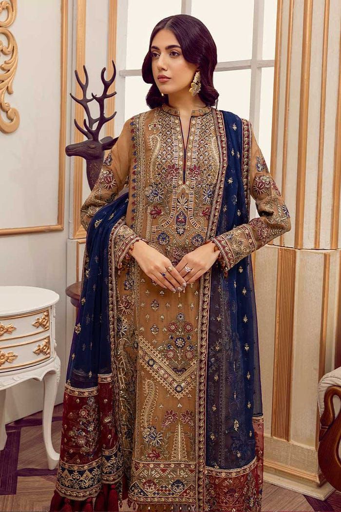 ADAN LIBAS FESTIVE COLLECTION ORGANZA EMBROIDERED SEQUENCE HANDWORK