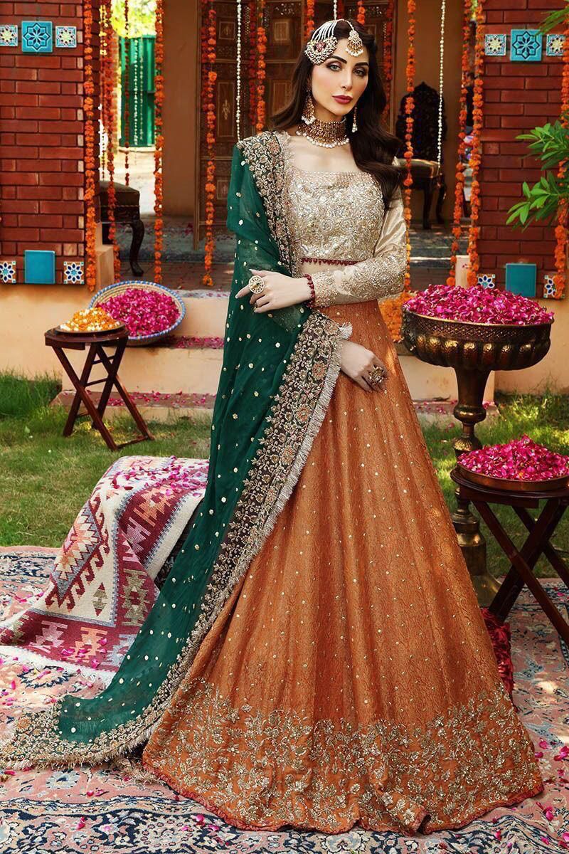 Ayesha Imran bridal maxi RUEDAD E SAHR-A ravishing blush long frock