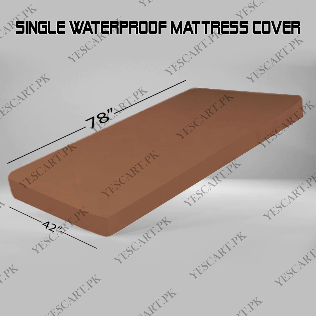 Terry Waterproof Mattress Cover - Brown